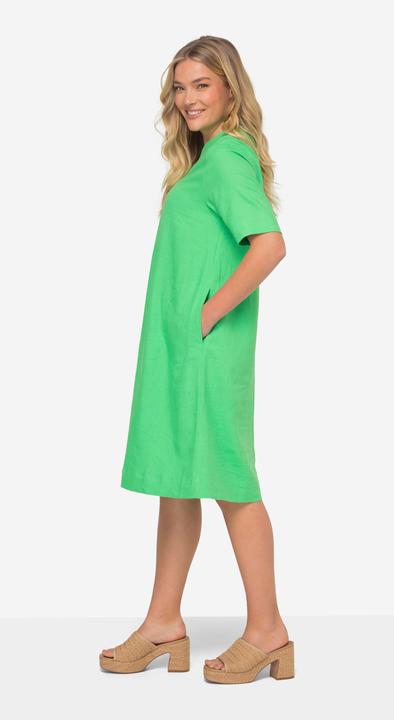 Immagine prodotto Laurasøn Leinenmix-Kleid, A-Line, V-Ausschnitt, Halbarm (XXL)