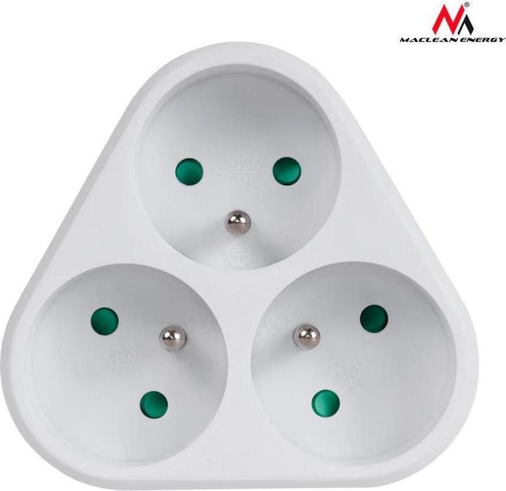 Actual product image Maclean MCE214 - Energy Triple current outlet with grounding 16A (3x)