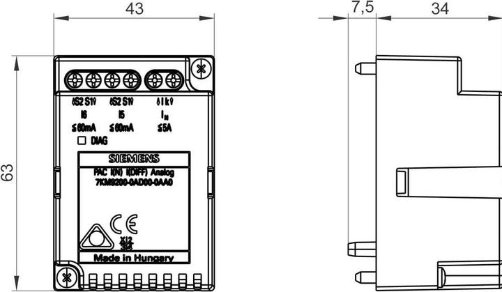 Produktbild Siemens I(N),I(Diff) expansion module,analog, pl