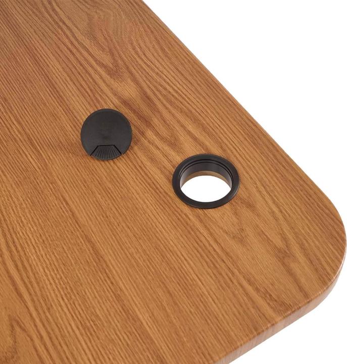 Actual product image Swisshandel24 Desk, computer table, electrically height-adjustable 160x80cm 53kg brown structure, grey (160 x 80 x 121 cm)