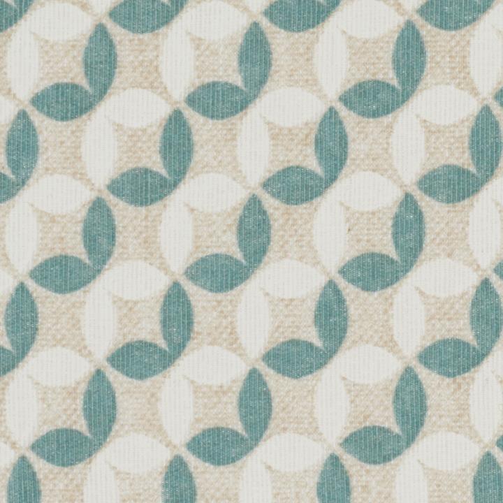 Produktbild VBS Motiv-Stoff Leinenoptik "Blätterkreise", 140 cm breit, Meterware