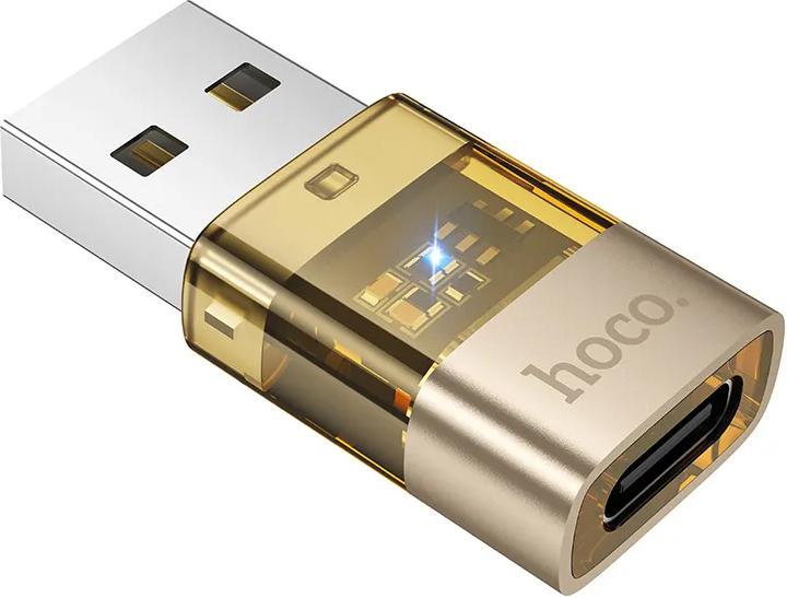 Produktbild Hoco Cable adapter USB A (male) to Type C (female) UA36C gold (USB 2.0)