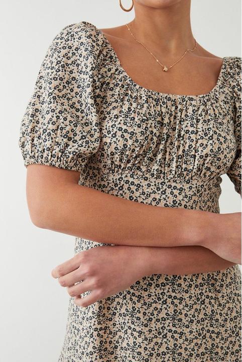 Produktbild Dorothy Perkins Womens/Ladies Ditsy Print Ruched Midi Dress (44)