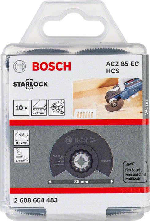 Produktbild Bosch Professional Zubehör HCS Segmentsägeblatt ACZ 85 EC Wood, 85 mm, 10er-Pack