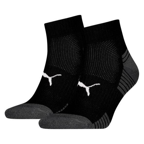 Puma, Unisex, Socken, Sport Frottee Quarter Socken, Schwarz, (2er Pack, 35 - 38)
