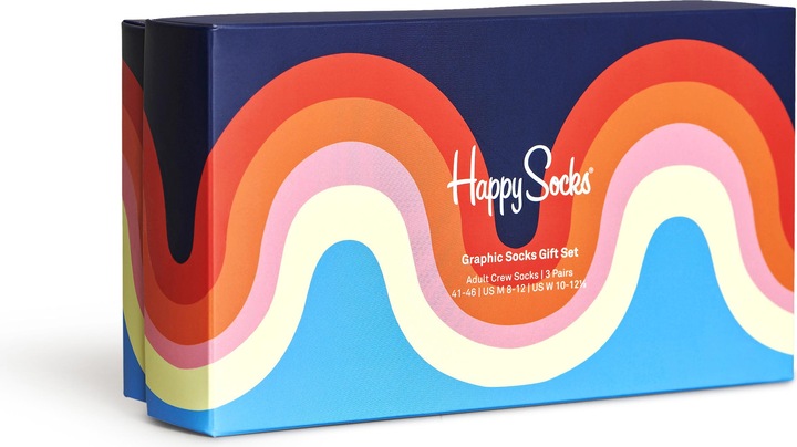 Actual product image Happy Socks Graphic (pack of 3, 41 - 46)