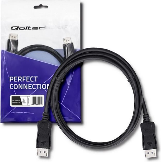 Actual product image Qoltec 50456 DisplayPort cable (1.50 m)