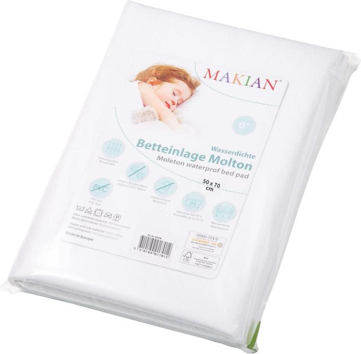 Makian Bed pads Waterproof bed pad / mattress topper - Molton (50 x 70 cm)