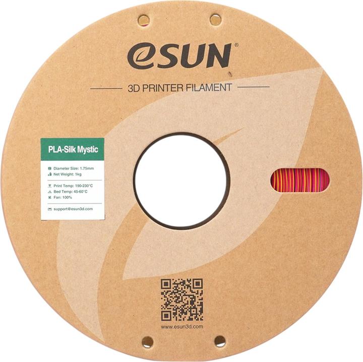 Produktbild eSUN ePLA-Silk Mystic Rot-Gelb-Blau Filament 1.75mm 1Kg (PLA, 1.75 mm, 1000 g, Mehrfarbig)