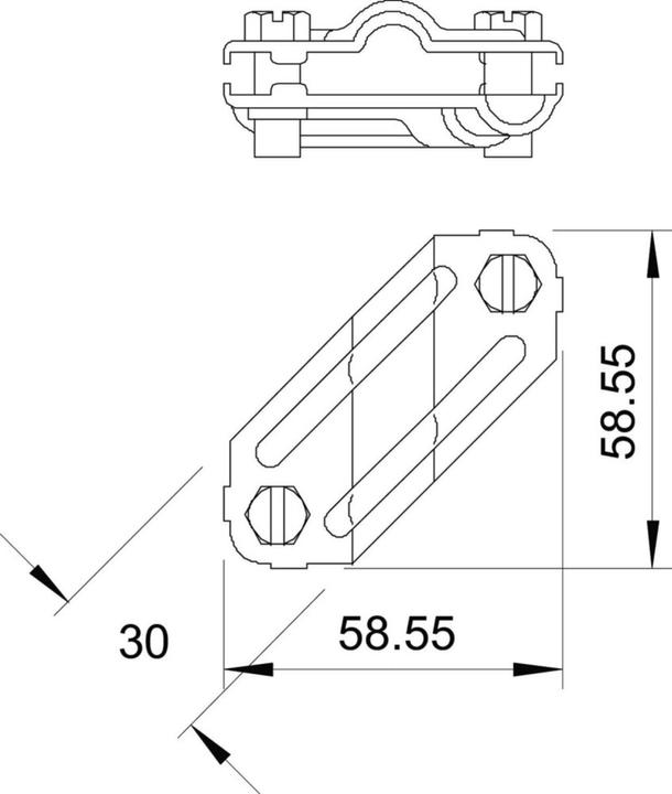 Actual product image OBO Bettermann OBO 250/VA 8-10mm/FL30 cross connector
