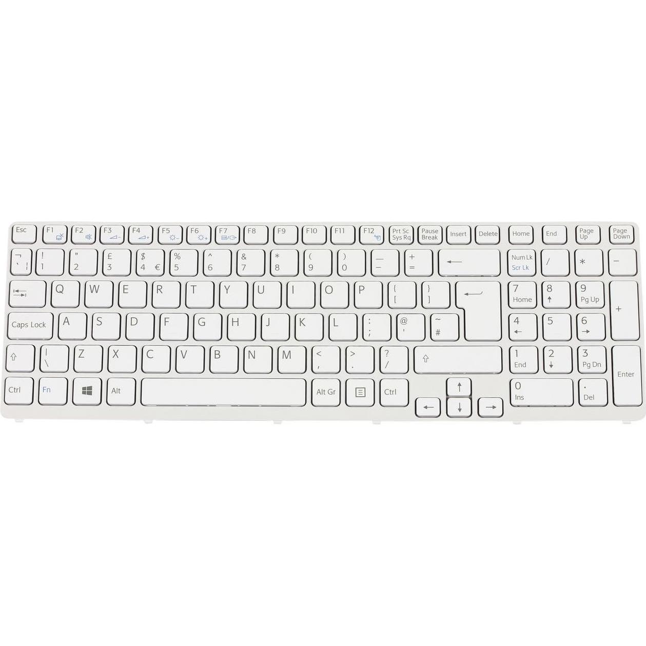 Sony Keyboard (GERMAN), Notebook Ersatzteile, Weiss