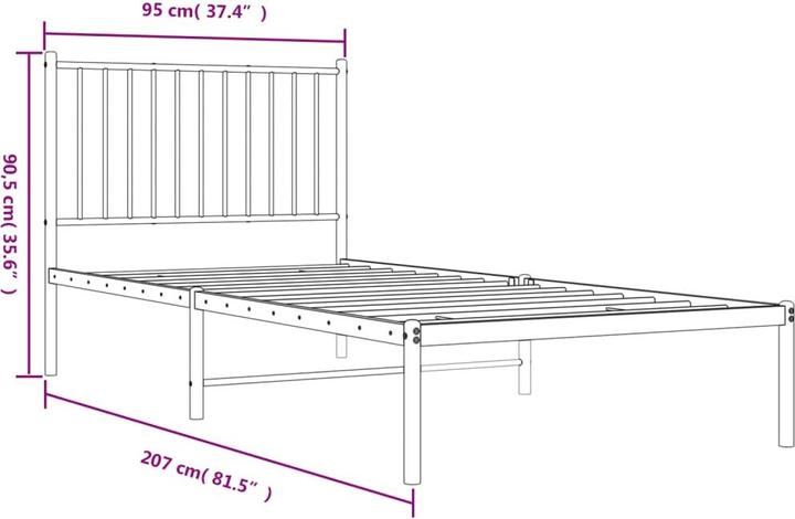 Image du produit vidaXL Bettgestell (90 x 200 cm)