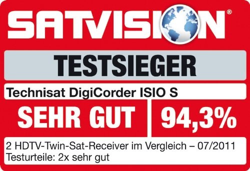 Actual product image TechniSat DigiCorder ISIO S, 2x DVB-S2, 2x CI+, silver (500 GB, DVB-S2)