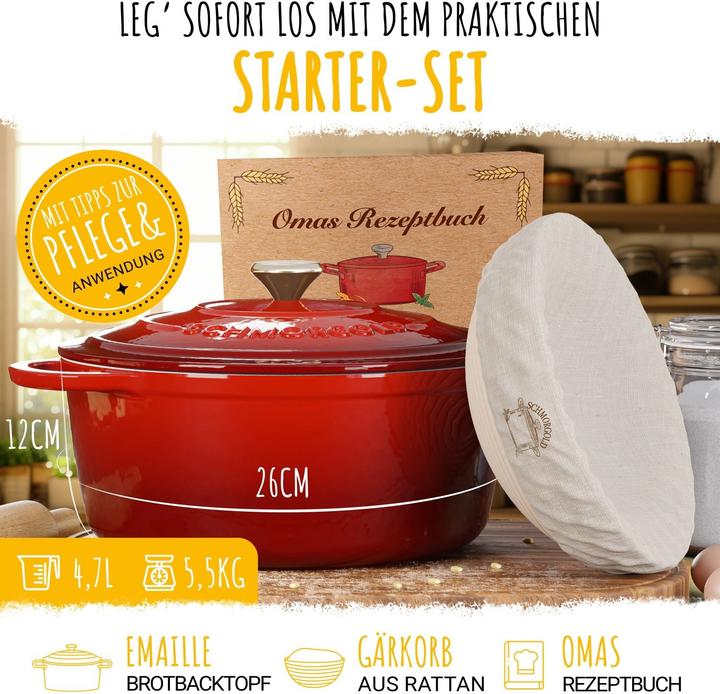 Produktbild Susani Brotbackform mit Deckel und Gärkorb (26 cm)