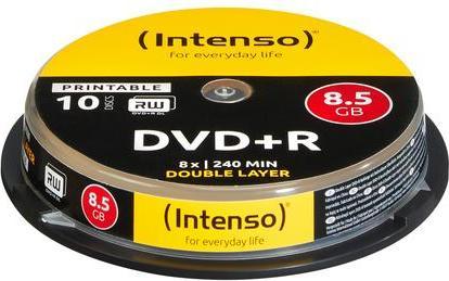 Immagine prodotto Intenso DVD+R 8x doppio strato stampabile DVD+R DL 10 pz.