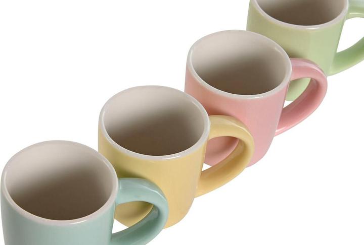Actual product image Esprit Satz von Kaffeetassen Home Gelb Blau grün Rosa Porzellan 90 ml 4 Stücke (90 ml, 4 x)