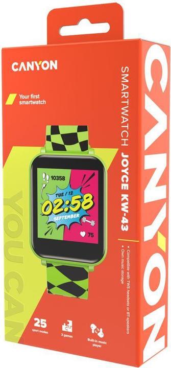Produktbild Canyon KW-43, Joyce, smart watch for kids, IPS display 1.54", IP67, Entertainment, games, sports, n (43.50 mm)