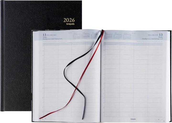 Image du produit Brepols Agenda Bremax 2 noir 1J/2P (A4, 1 jour / 2 pages)