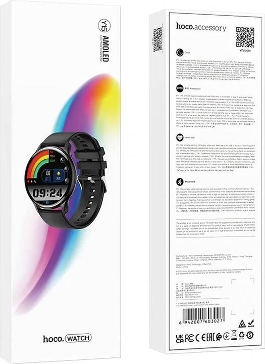 Actual product image Hoco Y15 Smart Sport Smartwatch (calls from the watch) Black