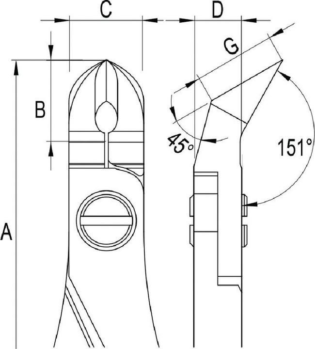 Actual product image Futuro BRW Electronics oblique cutters (125 mm)