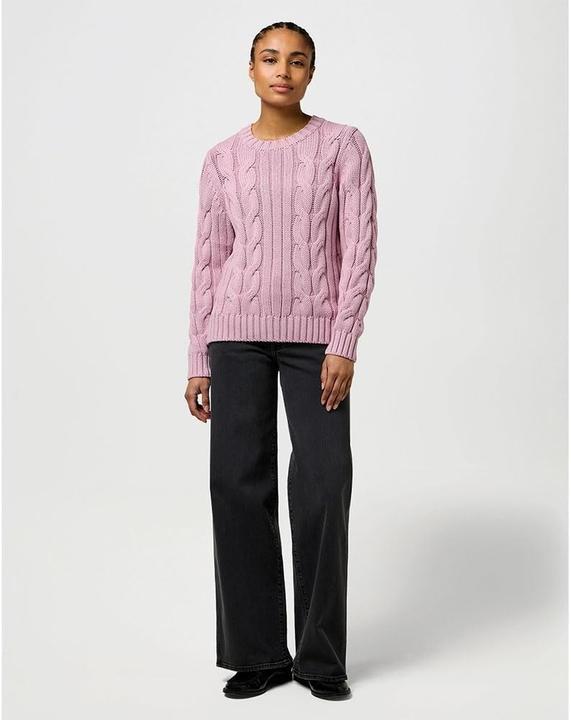 Actual product image Wrangler Cable Knit Crew, Keepsake Lilac, XL (XL)