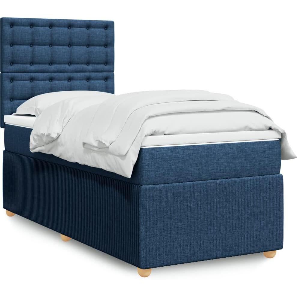 VidaXL, Bett, Bo x springbett mit Matratze 90 x 190 cm Stoff (90 x 190 cm)