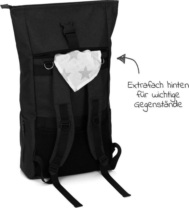 Produktbild Fillikid Wickeltaschen & Wickelrucksäcke Wickelrucksack Tokio im Rolltopstil inkl.