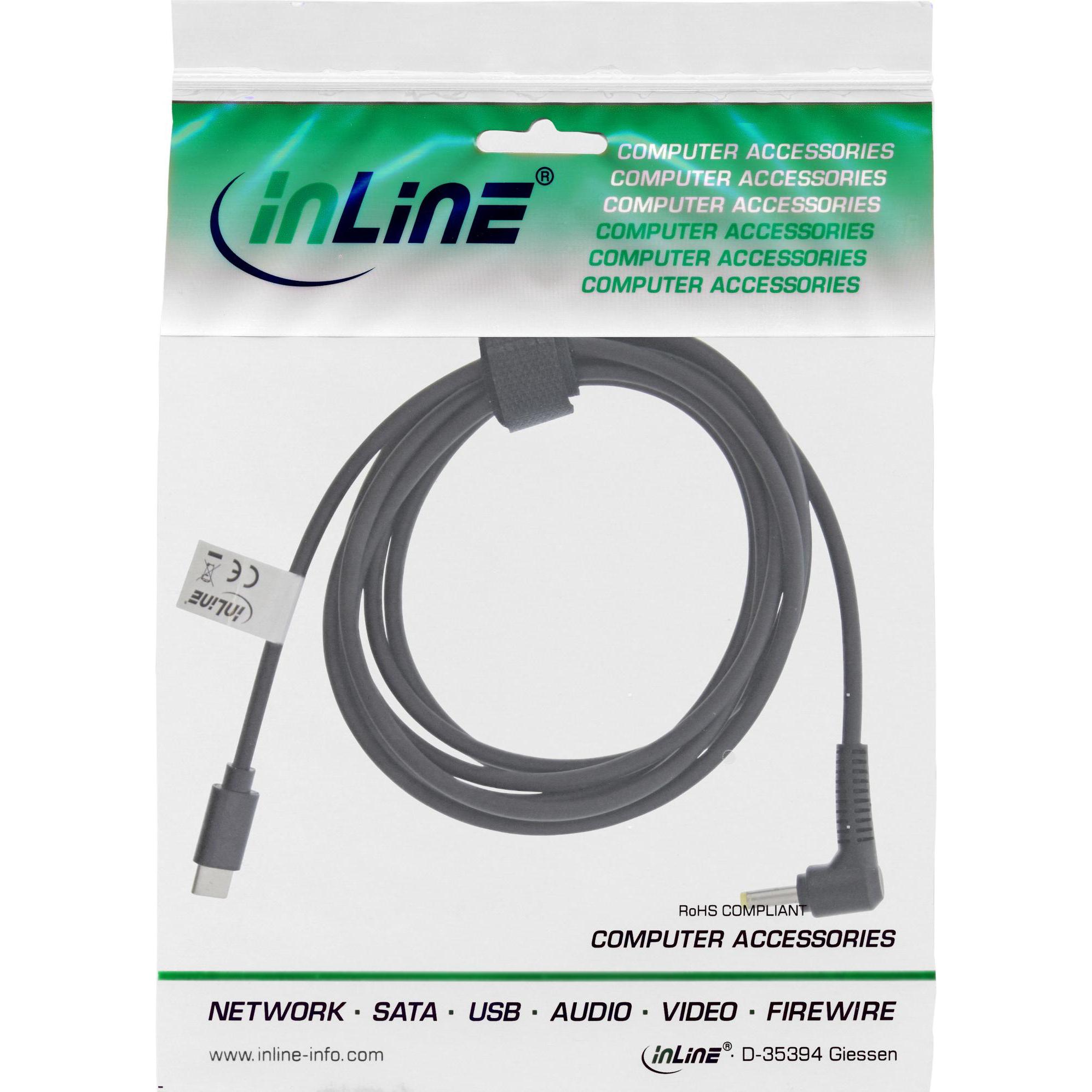 Thumbnail - InLine USB C – Dc (2 m), Stromkabel