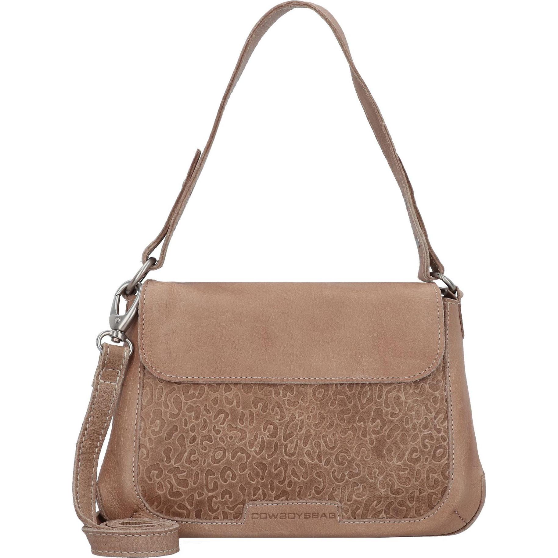 Cowboysbag, Handtasche, Lovely leopard Schultertasche Leder 25 cm, Beige