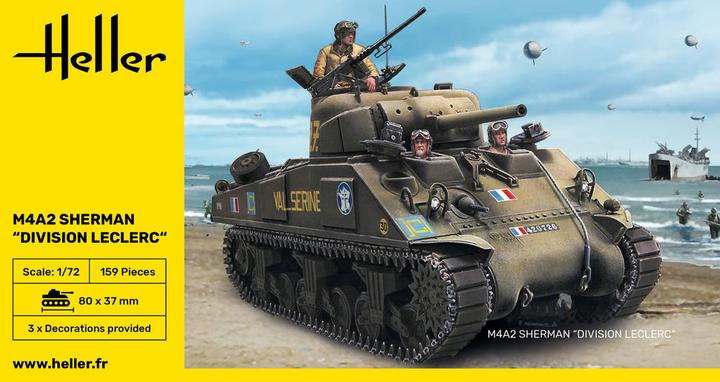 Actual product image Heller M4A2 Sherman "Division Leclerc" (deco.FR