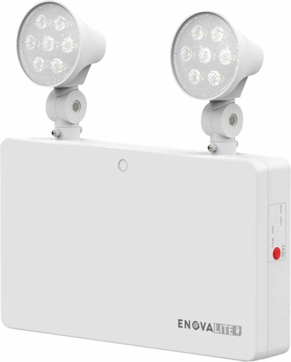Enovalite Luminaire de chemin de fuite à LED, 6 W, Twin Spot, montage mural