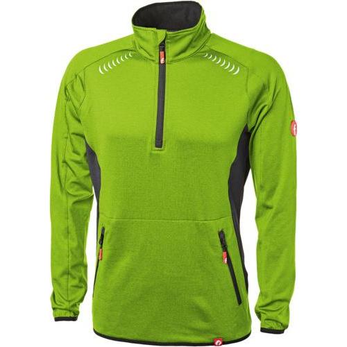 Magni, Herren, Pullover, Tech-Fleecepullover lime/schwarz meliert Gr. S Fortis Elements, Schwarz, Grün, (S)