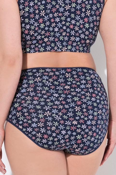 Immagine prodotto Ulla Popken Maxi slip in confezione da cinque con fiori/tinta unita (50, 52)