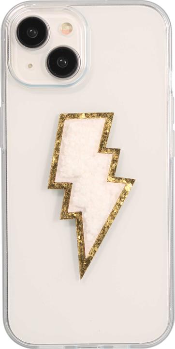 Actual product image PhoneLook Sticker Sticker for mobile/tablet/computer 3D embroidered lightning white gold