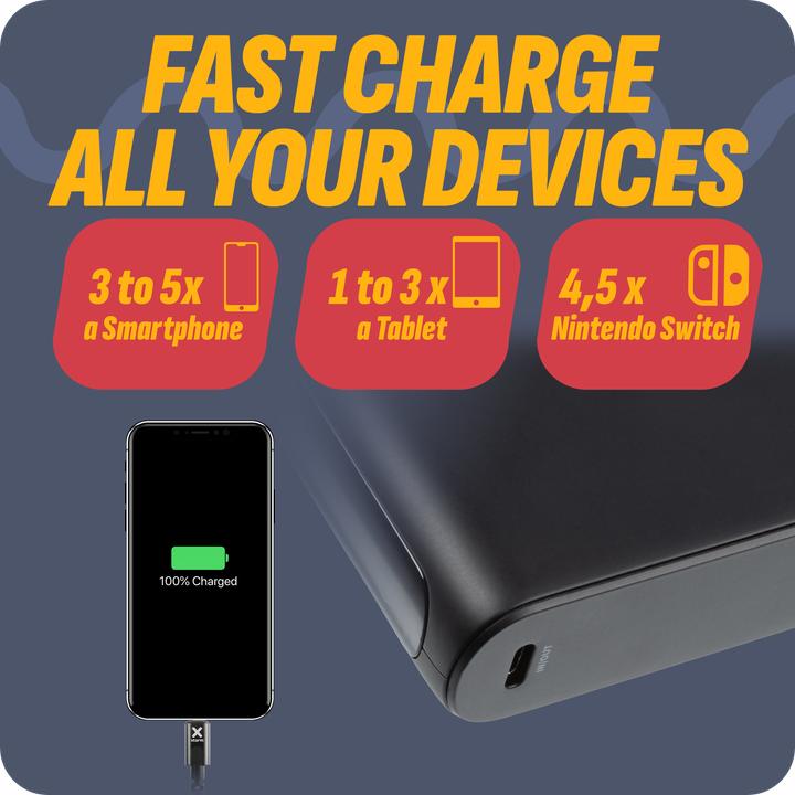 Produktbild Cazy Powerbank 20000mah, Schnelladefunktion 22.5W, Tragbares Ladegerät USB C, Klein Aber Stark, Perfekte (20000 mAh, 22.50 W)