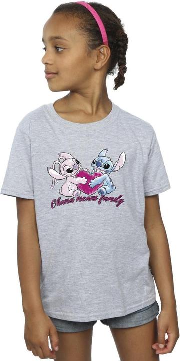 Image du produit Disney - T-shirt LILO AND STITCH OHANA HEART WITH ANGEL - Fille (104)