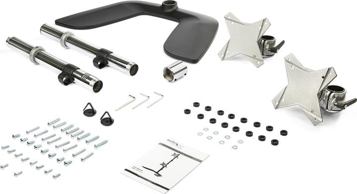 Produktbild StarTech Vertikale duale Monitorhalterung - Für bis zu 27 "VESA-Monitore - Aluminium - Hö (Tisch, 27", 16 kg)