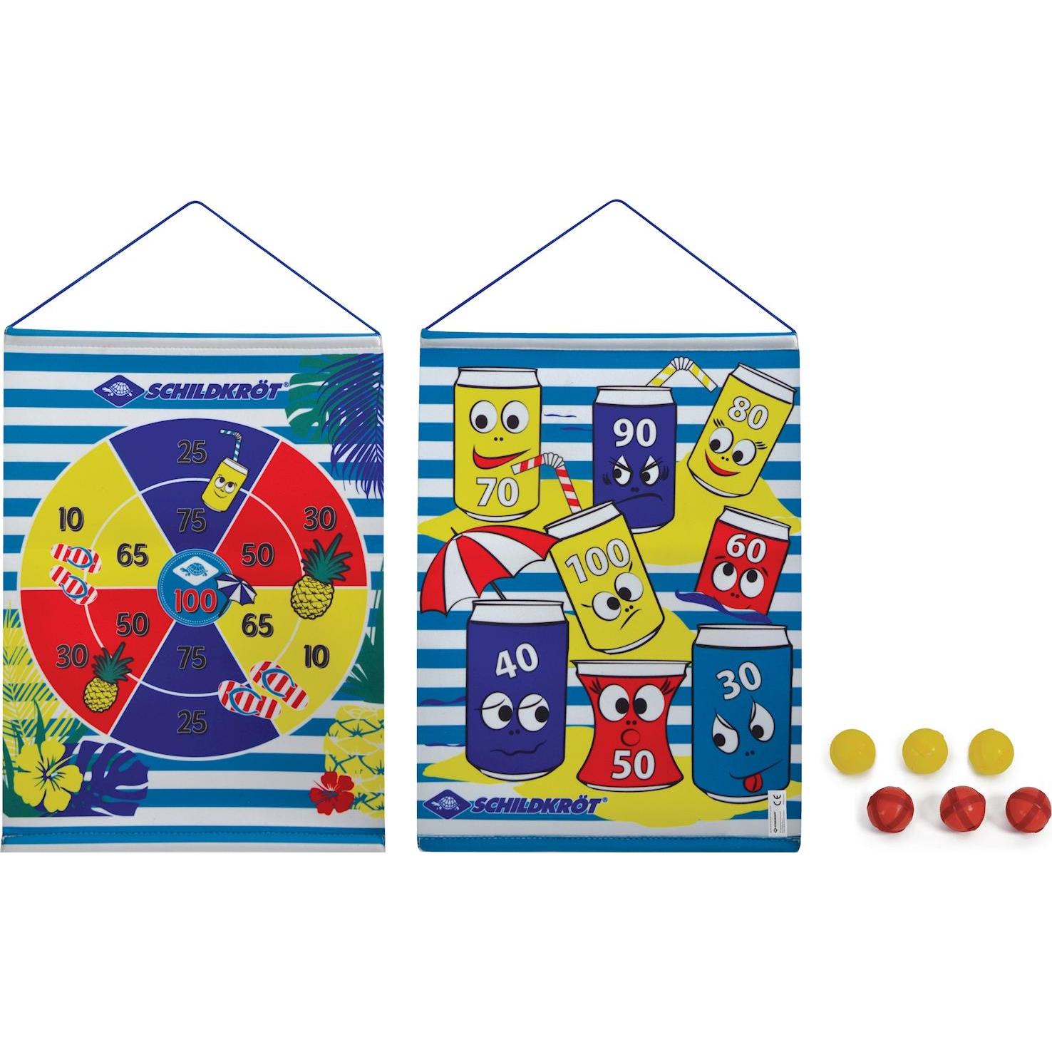 Schildkröt Roll Up Dart Set Klett-Scheibe 51x41 cm, 2x3 Bälle Ø 3 cm, ab 3 Jahren