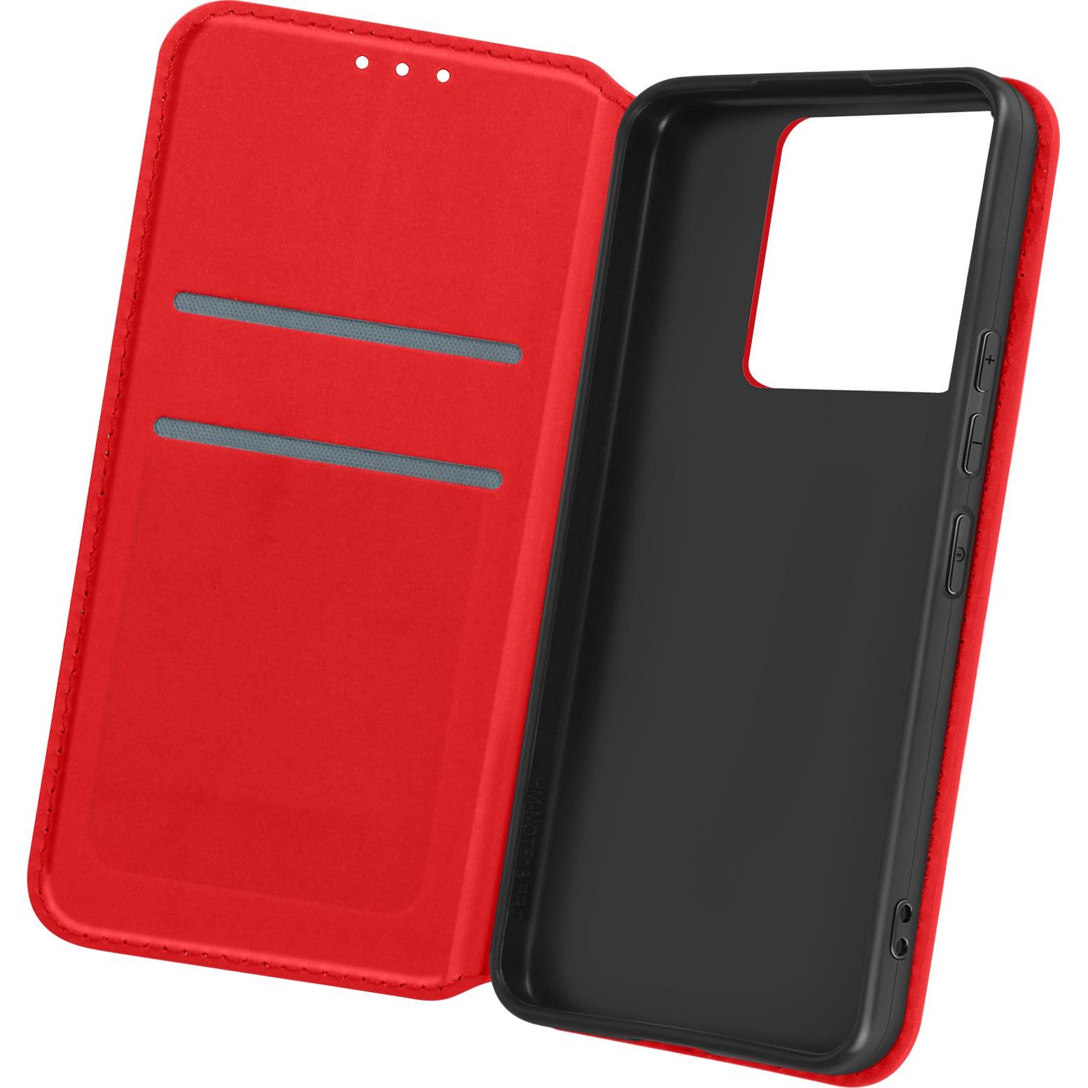 Avizar Classic Edition, Backcover mit Magnetklappe Series (Xiaomi Redmi Note 13 Pro), Smartphone Hülle, Rot