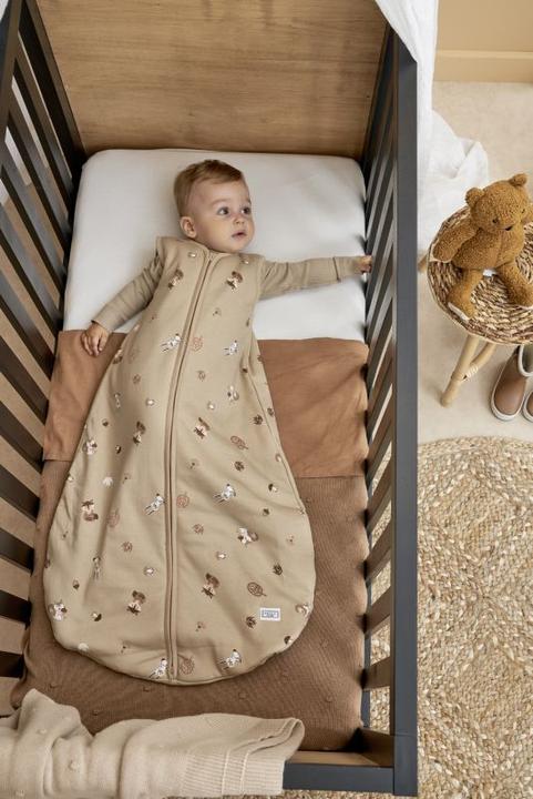 Produktbild Meyco Schlafsack Jersey Wattiert 62 cm Forest Animals sand (62 cm, Winter, Frühling, Herbst)