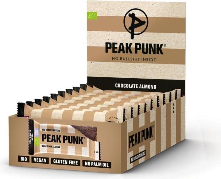 Produktbild Peak Punk Bio High-Protein Bar (Schokolade, Erbsen, Cashew, Buchweizen, Hafer, 1 Stk., 55 g)
