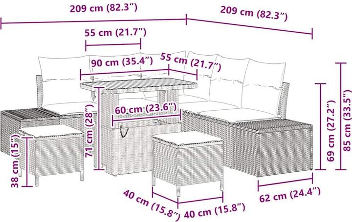 Produktbild vidaXL Dawson