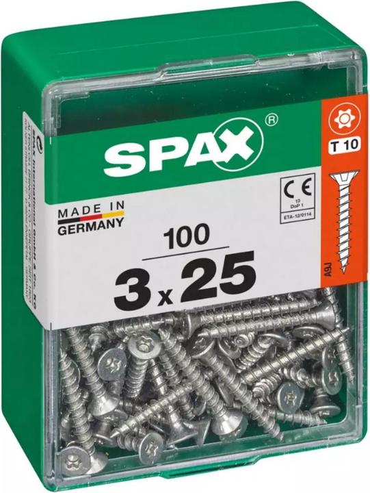 Produktbild Spax DIY Universal Senkkopf T-STAR plus VGW WIROX A9J 3x25 M 100 St. (100 Schrauben pro Stück)