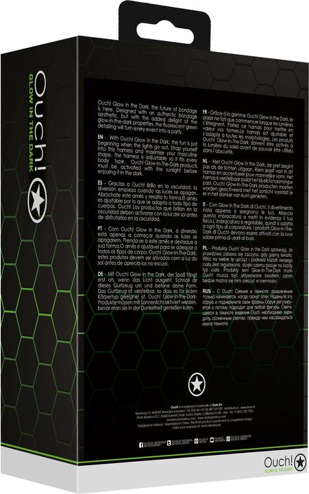Produktbild Ouch! Buckle Bulldog Harness - Glow in the Dark