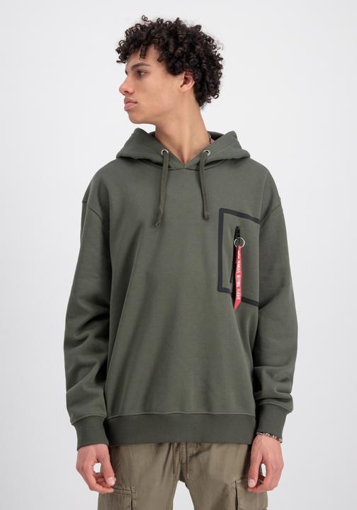 Produktbild Alpha Industries Felpa con Cappuccio e Tasche a Toppa (L)