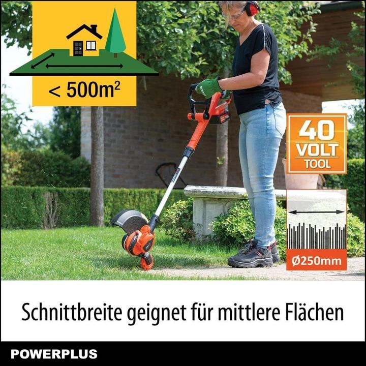 Produktbild Powerplus Dual Power Rasentrimmer 40V Ø 300mm - exkl. Akku und Ladegerät - 1 Acc. (Trimmfaden)