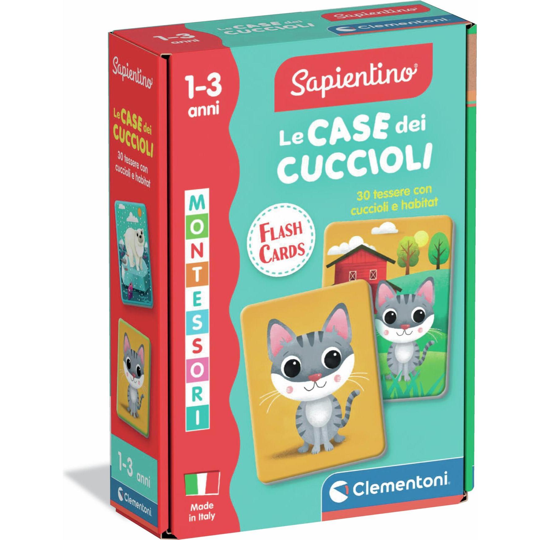 Clementoni Montessori Flashcards Le Case dei Cuccioli