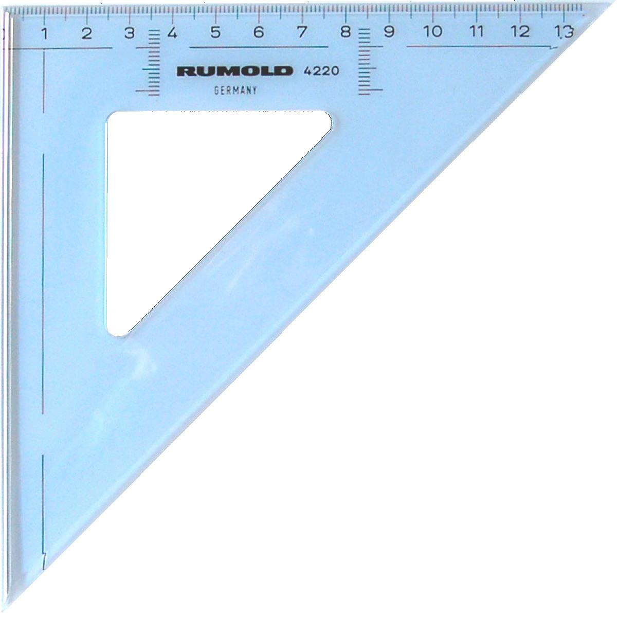Rumold, Lineal, Zeichendreieck 45 20 cm (130 mm)