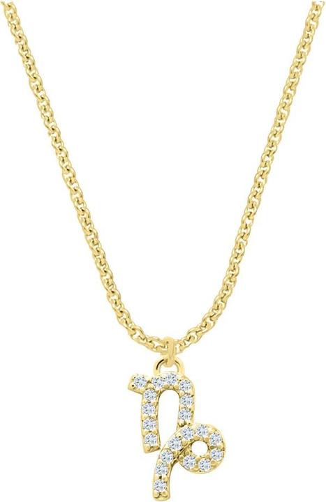 Immagine prodotto Candy Collana segno zodiacale Capricorno, argento 925, placcata oro (Placcato oro 18k, Argento 925, 42 - 45 cm)