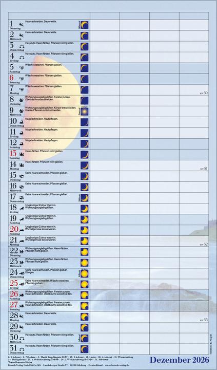 Produktbild Mond-Familientimer2026 (27 x 46 cm)